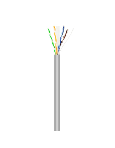 AISENS Cable de Red RJ45 Cat.6 UTP Rigido AWG23 CCA (Aleacion), Gris, 500m