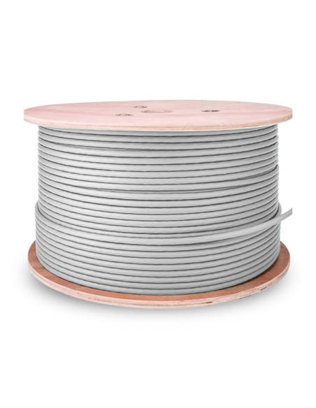 AISENS Cable de Red RJ45 Cat.6 UTP Rigido AWG23 CCA (Aleacion), Gris, 500m