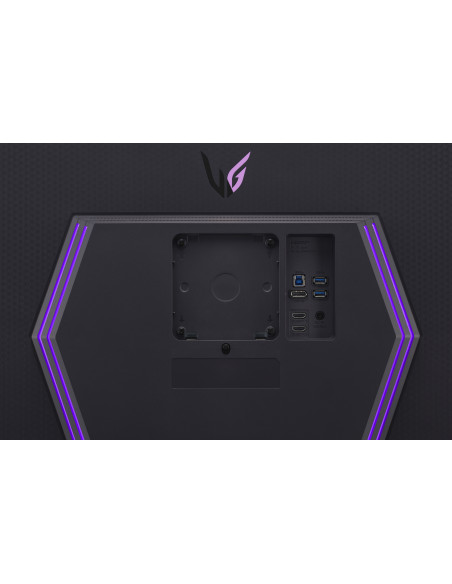 LG 27GR93U-B pantalla para PC 68,6 cm (27") 3840 x 2160 Pixeles 4K Ultra HD LED Negro, Gris, Púrpura