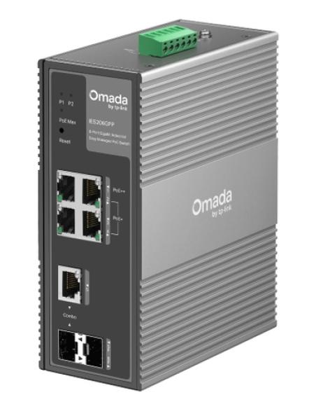 TP-Link IES206GPP switch Gestionado Gigabit Ethernet (10/100/1000) Energía sobre Ethernet (PoE) Negro