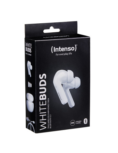 Intenso White Buds T302A Auriculares True Wireless Stereo (TWS) Dentro de oído Llamadas Música Deporte Uso diario USB Tipo C