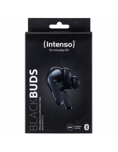 Intenso Black Buds T300A Auriculares True Wireless Stereo (TWS) Dentro de oído Llamadas Música Deporte Uso diario USB Tipo C