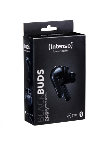 Intenso Black Buds T300A Auriculares True Wireless Stereo (TWS) Dentro de oído Llamadas Música Deporte Uso diario USB Tipo C