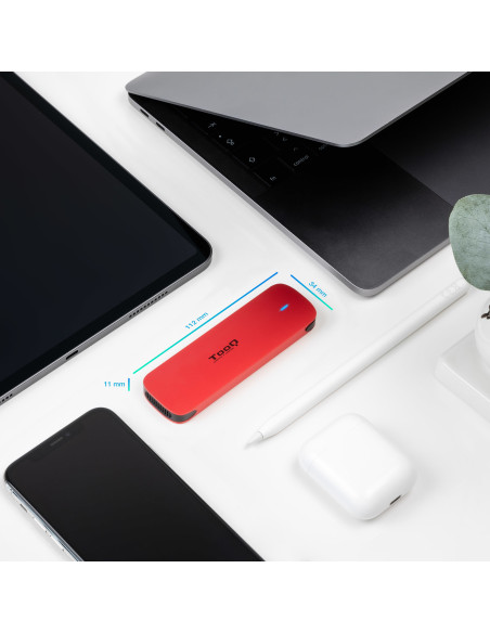 TooQ Caja externa para SSD M.2 NVMe, Rojo