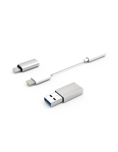 CoolBox KIT DE CONECTIVIDAD IPHONE IPAD (LIGHTNING-JACK LIGHTNING-USBC USBC-LIGHTNING)