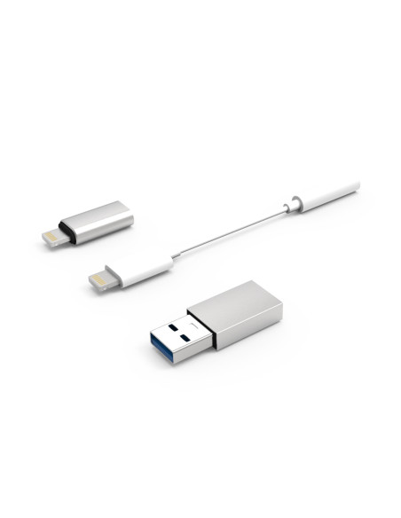CoolBox KIT DE CONECTIVIDAD IPHONE IPAD (LIGHTNING-JACK LIGHTNING-USBC USBC-LIGHTNING)