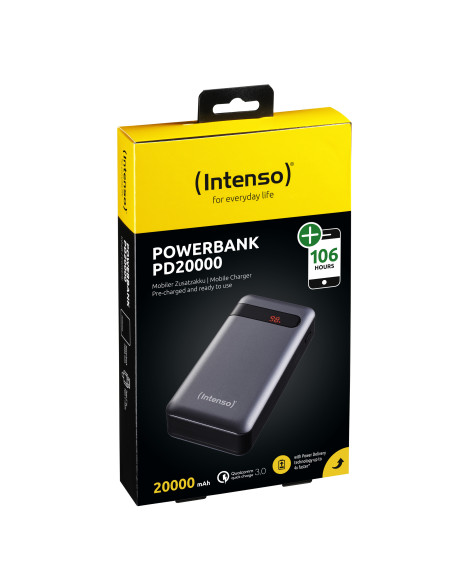 Intenso PD20000 Power Delivery Polímero de litio 20000 mAh Antracita