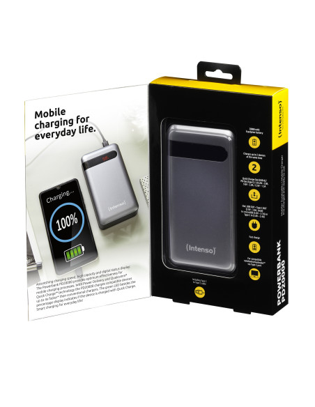 Intenso PD20000 Power Delivery Polímero de litio 20000 mAh Antracita