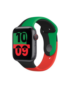 Apple MUQ73ZM A Accesorios para dispositivos vestibles inteligentes Grupo de rock Negro, Verde, Rojo Fluoroelastómero 2
