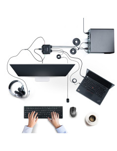 StarTech.com C2-H46-UAC-CBL-KVM interruptor KVM Negro 2