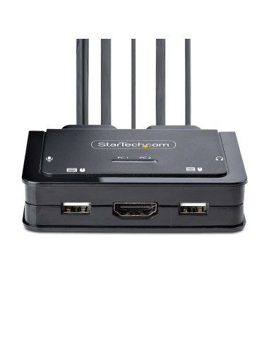 StarTech.com C2-H46-UAC-CBL-KVM interruptor KVM Negro