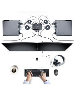 StarTech.com C2-DH46-UA2-CBL-KVM interruptor KVM Negro 2