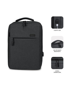 SUBBLIM MOCHILA TRAVELLER AIR PADDING 15.6'' GREY 2