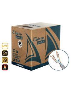 Phasak Bobina Cobre 100% Sólido UTP Certificada LSZH AWG24 Cat.6 305 m cable de red - PHR 652