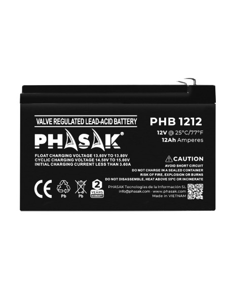 Phasak Batería 12V 12Ah - PHB 1212