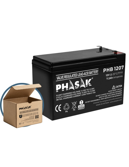 Phasak Batería 12V 7Ah - PHB 1207