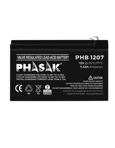 Phasak Batería 12V 7Ah - PHB 1207