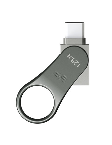 Silicon Power Mobile C80 unidad flash USB 128 GB USB Type-A   USB Type-C 3.2 Gen 1 (3.1 Gen 1) Titanio