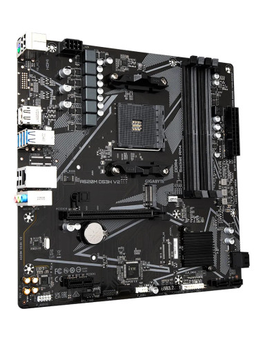 GIGABYTE Placa base A520M DS3H V2 - Soporta CPUs AMD Ryzen serie 5000 AM4, hasta 4733 MHz DDR4 (OC), PCIe 3.0 x16, LAN GbE, USB