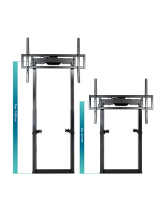 TooQ TITAN Soporte de Suelo Fijo con Regulación Eléctrica de Altura para Pantallas 55"-100", Negro 2