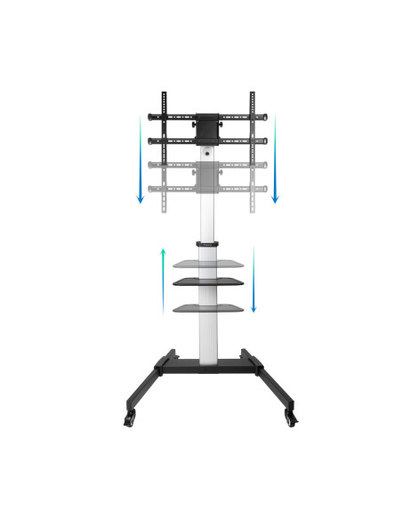 TooQ Hera Soporte de Suelo de Aluminio con Ruedas para Pantalla 37"-86"