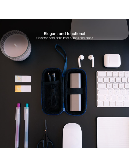 TooQ Estuche Protector para Caja Externa M2, Azul Pacífico