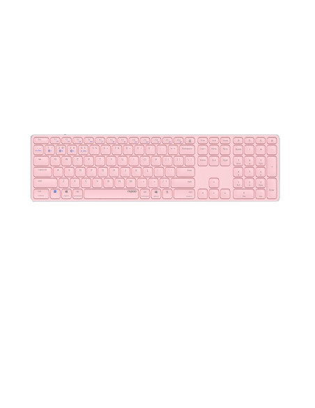Rapoo E9800M teclado Universal Bluetooth QWERTY Rosa