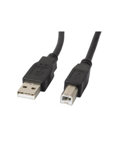 Lanberg CA-USBA-10CC-0005-BK cable USB USB 2.0 0,5 m USB B Negro
