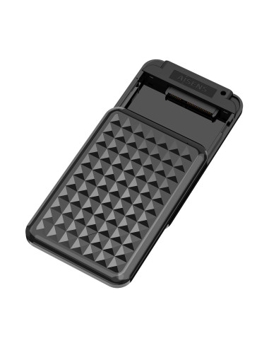 AISENS Caja Externa 2,5″ 9.5mm SATA a USB3.0 USB3.1 Gen1, Negra