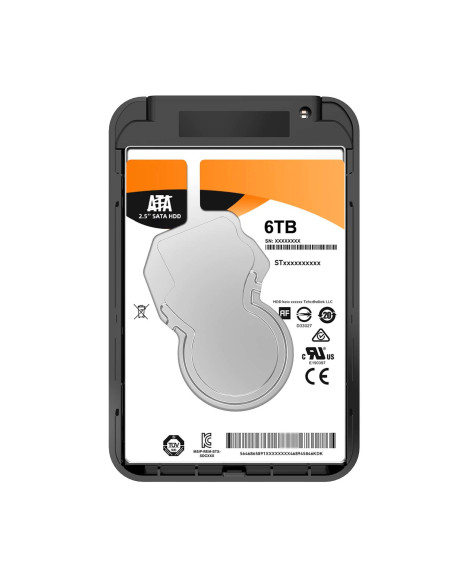 AISENS Caja Externa 2,5″ 9.5mm SATA a USB3.0 USB3.1 Gen1, Negra