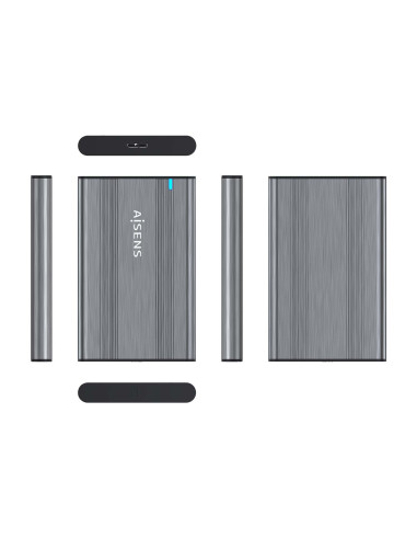 AISENS Caja Externa 2,5″ 9.5mm SATA a USB 3.0 USB3.1 Gen1, Gris
