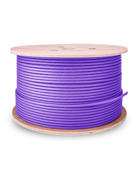 AISENS Cable de Red RJ45 LSZH Cat.6 UTP Rigido AWG23 CCA (Aleacion), Violeta, 305M
