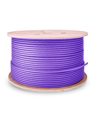 AISENS Cable de Red RJ45 LSZH Cat.6 UTP Rigido AWG23 CCA (Aleacion), Violeta, 500M