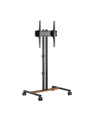AISENS Soporte de Suelo ECO con Rueda para Monitor Tv 35Kg de 32-55, Negro