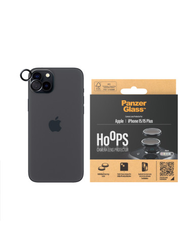 PanzerGlass ® Hoops® Camera Lens Protector Black iPhone 15 | 15 Plus Protector de pantalla Apple 1 pieza(s)