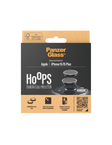 PanzerGlass ® Hoops® Camera Lens Protector Black iPhone 15 | 15 Plus Protector de pantalla Apple 1 pieza(s)