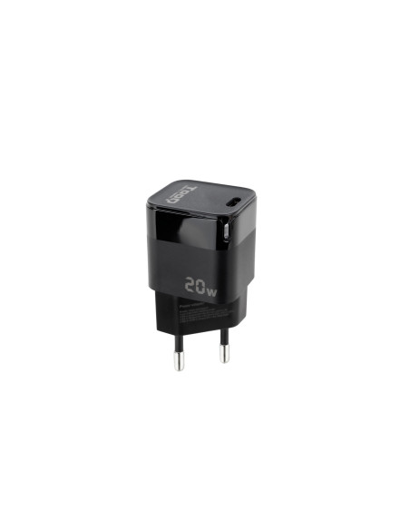 TooQ TQWC-PD20 cargador de dispositivo móvil Universal Negro Corriente alterna Carga rápida Interior
