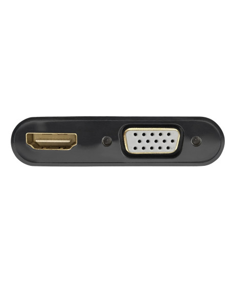 Ewent EC1457 adaptador de cable de vídeo DisplayPort HDMI + VGA (D-Sub) Negro