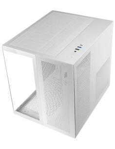 Mars Gaming MC-NOVAM, Caja Compacta Custom MicroATX, Doble Ventana Cristal Templado Continuo, Estructura Modular Doble Cámara,
