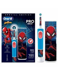Oral-B Vitality Pro Kids Spiderman Niño Cepillo dental oscilante Azul, Rojo
