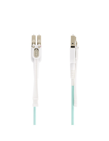 StarTech.com Cable de Fibra Óptica Multimodo LC a LC (UPC) OM4 de 5m - con Pestillos - 50 125µm - Redes de 100G - Resistente a