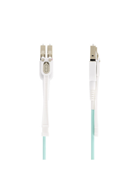 StarTech.com Cable de Fibra Óptica Multimodo LC a LC (UPC) OM4 de 5m - con Pestillos - 50 125µm - Redes de 100G - Resistente a