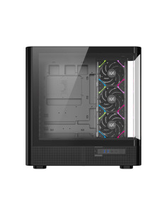 XYZ QUANTUM TORRE GAMING A-RGB , 4x VENTILADORES, PWM, BTF, CRISTAL CURVO, TIPO C , ATX, NEGRA 2