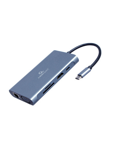 Gembird A-CM-COMBO7-01 base para portátil y replicador de puertos USB 3.2 Gen 1 (3.1 Gen 1) Type-A Gris