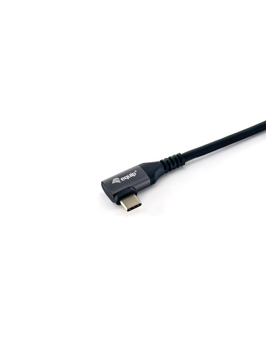 Equip Cable USB 2.0 C a C en ángulo de 90°, M M, 3,0 m, PD 100 W, negro