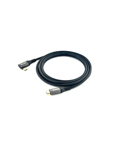 Equip Cable USB 2.0 C a C en ángulo de 90°, M M, 2,0 m, PD 100 W, negro