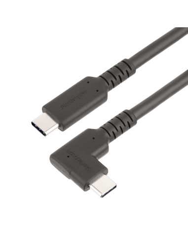 StarTech.com Cable USB-C de 50cm - Acodado - USB 10 Gbps - Entrega de Alimentación de 100W (5A) - Modo Alt. de DP 8K 60 Hz   4K