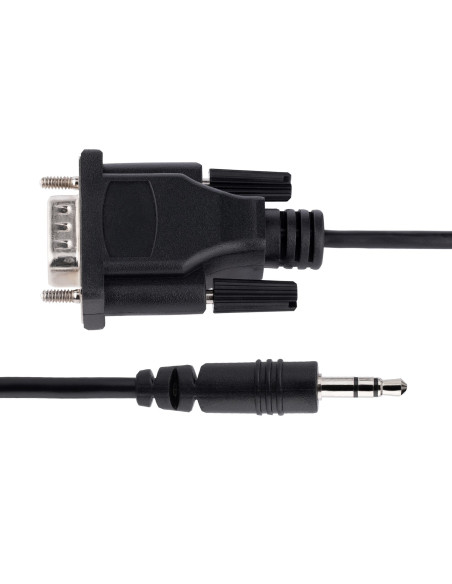 StarTech.com Cable de 1m Serie DB9 a 3,5mm para la Configuración de Dispositivos Serie - Cable RS232 DB9 macho a 3,5 mm para