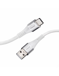 Intenso Cable de carga datos USB-C A315C, 1,5 m, carga rápida hasta 60 vatios, blanco