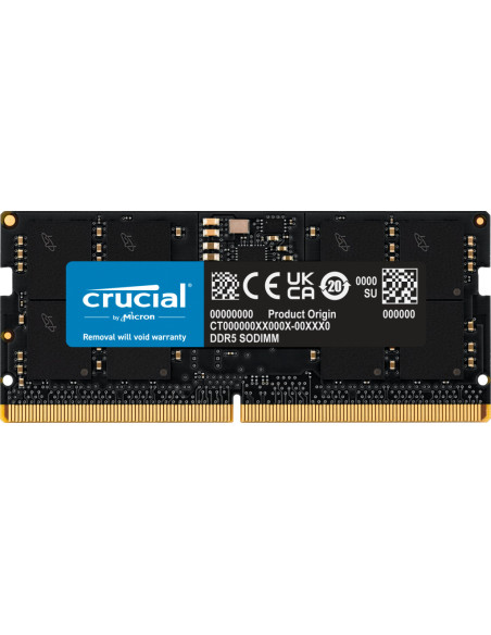 Crucial CT16G56C46S5 módulo de memoria 16 GB 1 x 16 GB DDR5 262-pin SO-DIMM ECC